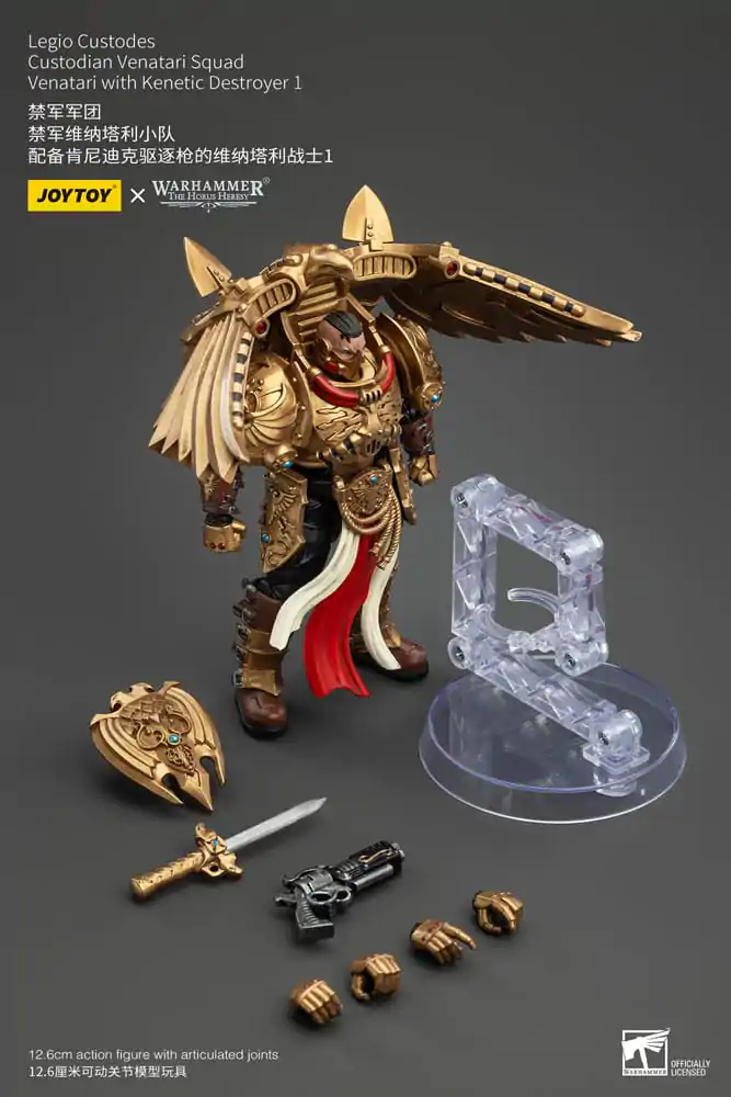 Warhammer The Horus Heresy 1/18 Legio Custodes Custodian Venatari Squad Venatari with Kenetic Destroyer 1 akciófigura 13 cm termékfotó