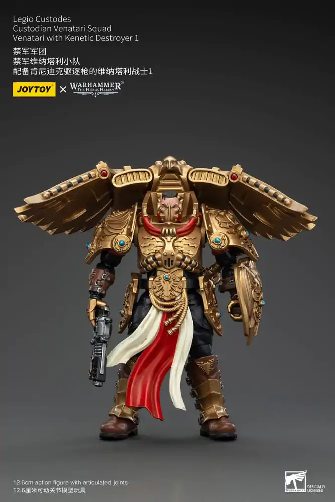 Warhammer The Horus Heresy 1/18 Legio Custodes Custodian Venatari Squad Venatari with Kenetic Destroyer 1 akciófigura 13 cm termékfotó