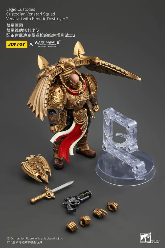 Warhammer The Horus Heresy 1/18 Legio Custodes Custodian Venatari Squad Venatari with Kenetic Destroyer 2 akciófigura 13 cm termékfotó