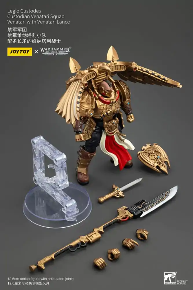 Warhammer The Horus Heresy 1/18 Legio Custodes Custodian Venatari Squad Venatari with Venatari Lance akciófigura 13 cm termékfotó