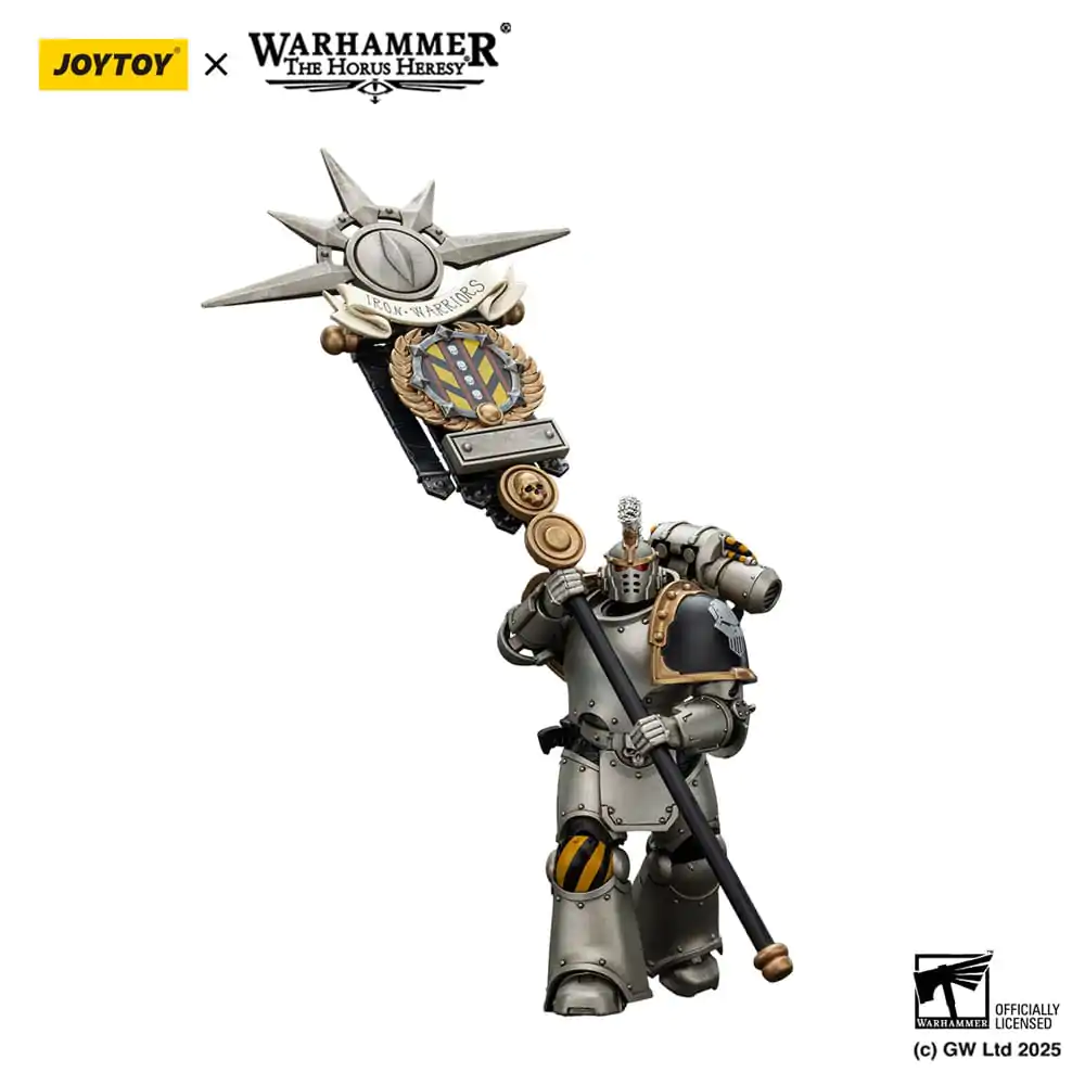 Warhammer The Horus Heresy 1/18 lron Warriors Command Squad Chosen with Legion Standard akciófigura 12 cm termékfotó