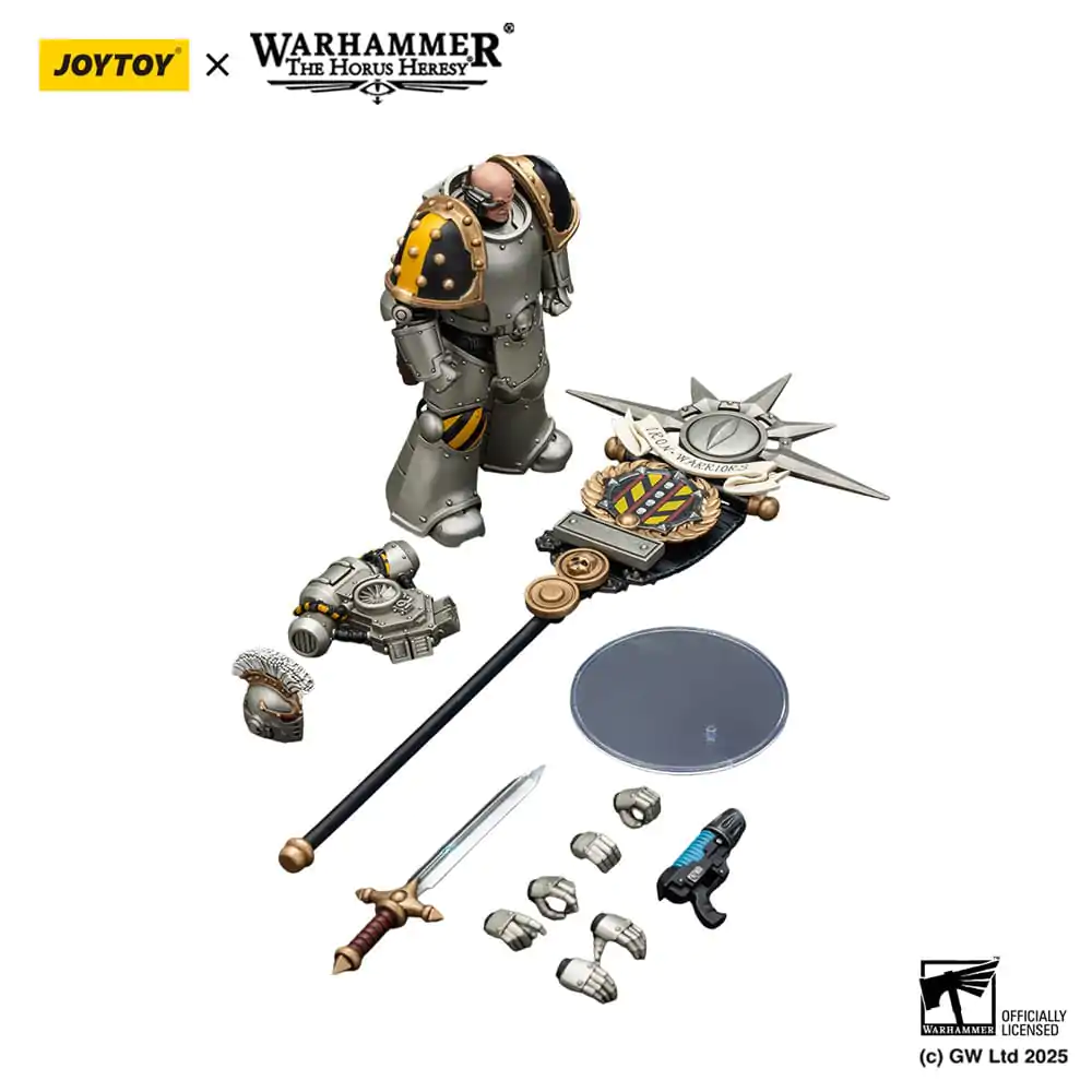 Warhammer The Horus Heresy 1/18 lron Warriors Command Squad Chosen with Legion Standard akciófigura 12 cm termékfotó