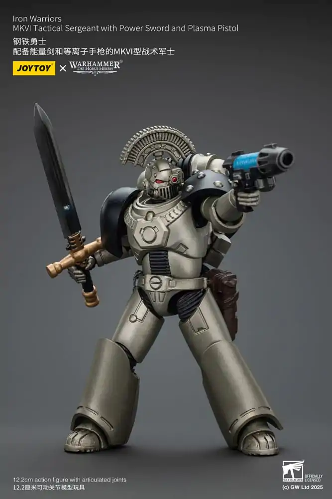 Warhammer The Horus Heresy 1/18 lron Warriors MKVI Tactical Sergeant with Power Sword and Plasma Pistol akciófigura 12 cm termékfotó