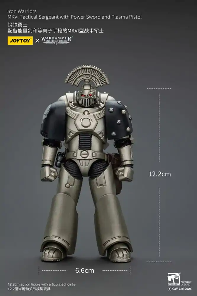 Warhammer The Horus Heresy 1/18 lron Warriors MKVI Tactical Sergeant with Power Sword and Plasma Pistol akciófigura 12 cm termékfotó