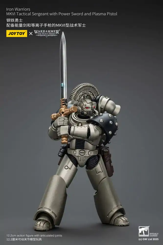 Warhammer The Horus Heresy 1/18 lron Warriors MKVI Tactical Sergeant with Power Sword and Plasma Pistol akciófigura 12 cm termékfotó