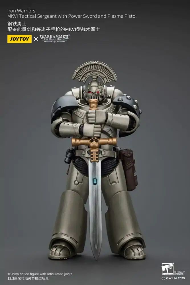 Warhammer The Horus Heresy 1/18 lron Warriors MKVI Tactical Sergeant with Power Sword and Plasma Pistol akciófigura 12 cm termékfotó