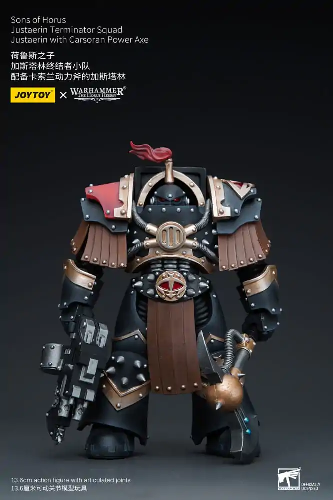 Warhammer The Horus Heresy Actionfigur 1/18 Sons of Horus Justaerin Terminator Squad Justaerin with Carsoran Power Axe 12 cm termékfotó