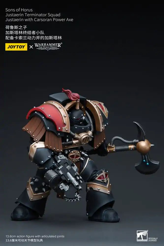 Warhammer The Horus Heresy Actionfigur 1/18 Sons of Horus Justaerin Terminator Squad Justaerin with Carsoran Power Axe 12 cm termékfotó