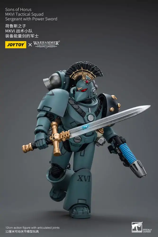 Warhammer The Horus Heresy 1/18 Sons of Horus MKVI Tactical Squad Sergeant with Power Sword akciófigura 12 cm termékfotó