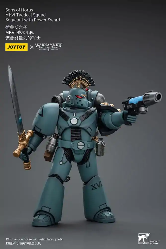 Warhammer The Horus Heresy 1/18 Sons of Horus MKVI Tactical Squad Sergeant with Power Sword akciófigura 12 cm termékfotó