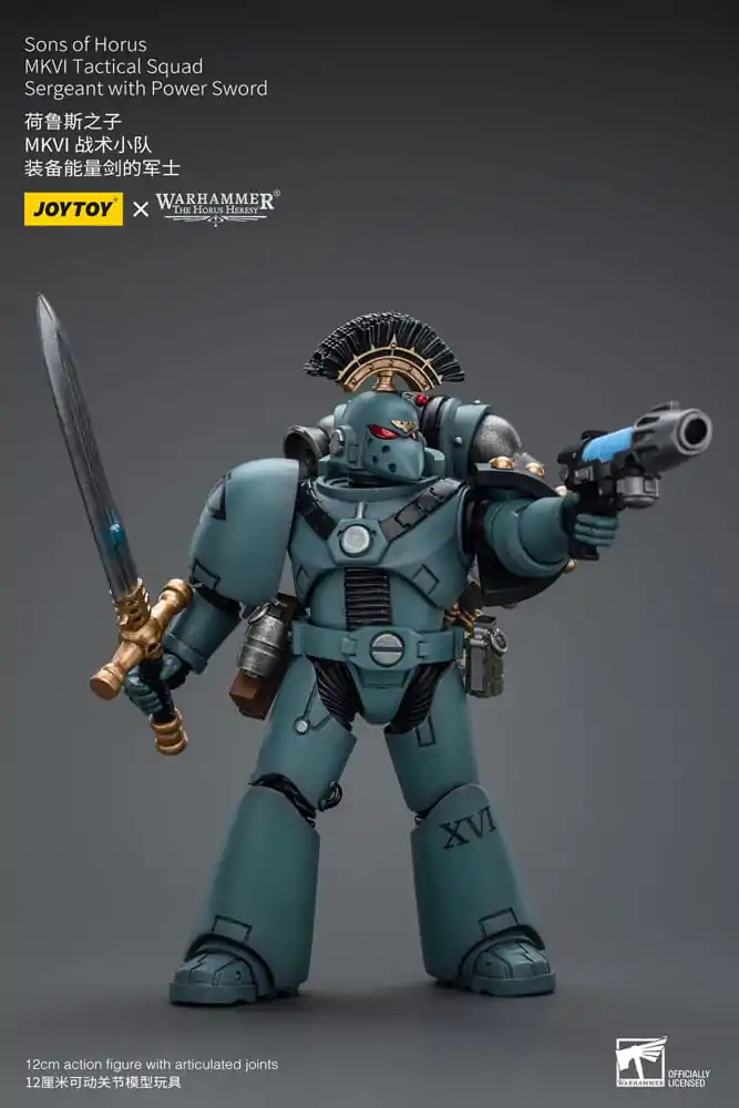 Warhammer The Horus Heresy 1/18 Sons of Horus MKVI Tactical Squad Sergeant with Power Sword akciófigura 12 cm termékfotó