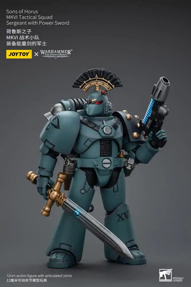 Warhammer The Horus Heresy 1/18 Sons of Horus MKVI Tactical Squad Sergeant with Power Sword akciófigura 12 cm termékfotó