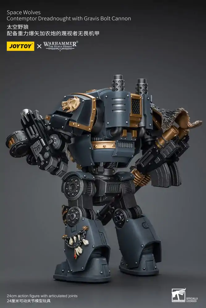 Warhammer The Horus Heresy 1/18 Space Wolves Contemptor Dreadnought with Gravis Bolt Cannon akciófigura 12 cm termékfotó