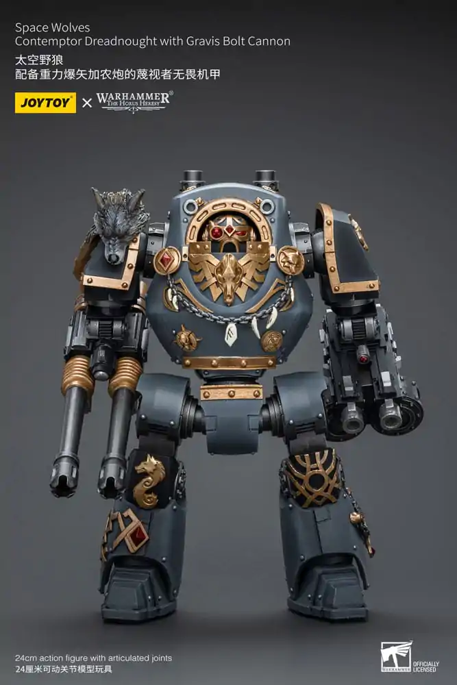 Warhammer The Horus Heresy 1/18 Space Wolves Contemptor Dreadnought with Gravis Bolt Cannon akciófigura 12 cm termékfotó