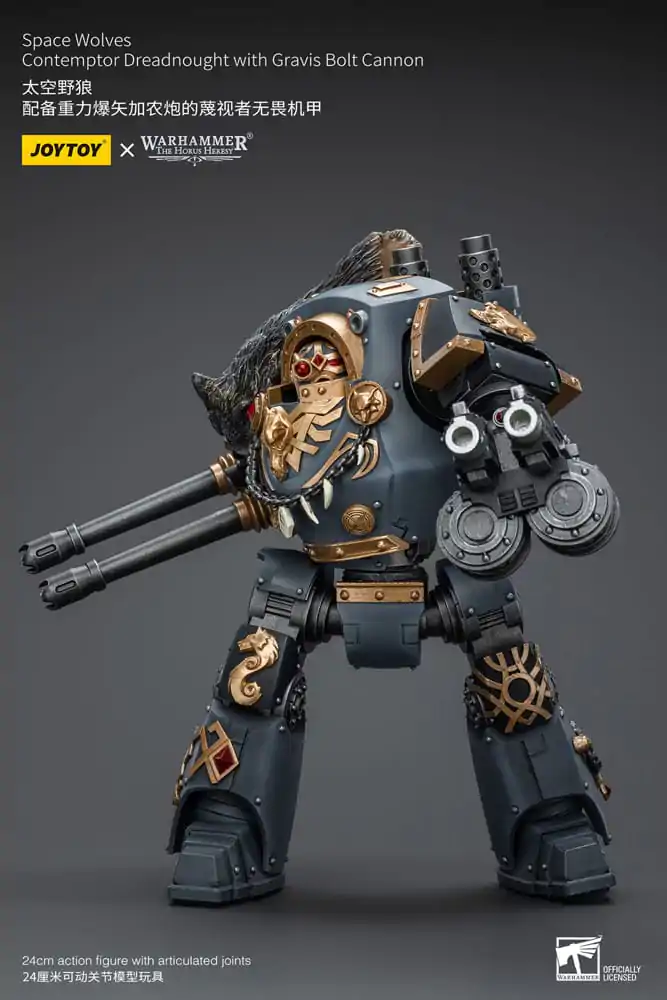 Warhammer The Horus Heresy 1/18 Space Wolves Contemptor Dreadnought with Gravis Bolt Cannon akciófigura 12 cm termékfotó