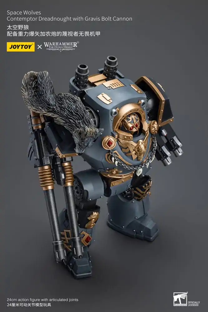 Warhammer The Horus Heresy 1/18 Space Wolves Contemptor Dreadnought with Gravis Bolt Cannon akciófigura 12 cm termékfotó