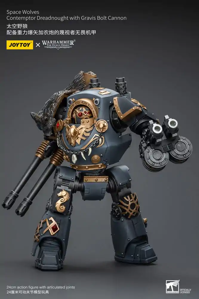 Warhammer The Horus Heresy 1/18 Space Wolves Contemptor Dreadnought with Gravis Bolt Cannon akciófigura 12 cm termékfotó