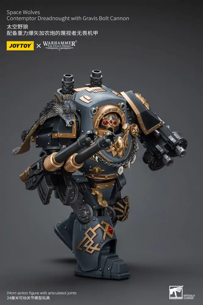 Warhammer The Horus Heresy 1/18 Space Wolves Contemptor Dreadnought with Gravis Bolt Cannon akciófigura 12 cm termékfotó