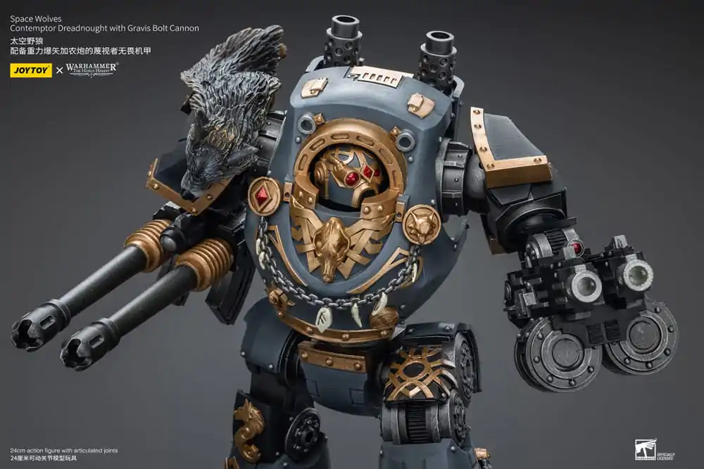 Warhammer The Horus Heresy 1/18 Space Wolves Contemptor Dreadnought with Gravis Bolt Cannon akciófigura 12 cm termékfotó