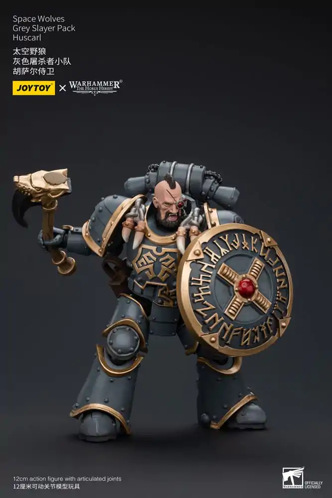 Warhammer The Horus Heresy 1/18 Space Wolves Grey Slayer Pack Huscarl akciófigura 12 cm termékfotó