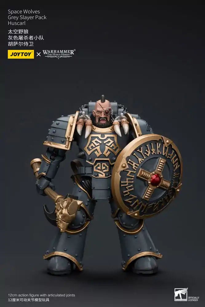 Warhammer The Horus Heresy 1/18 Space Wolves Grey Slayer Pack Huscarl akciófigura 12 cm termékfotó