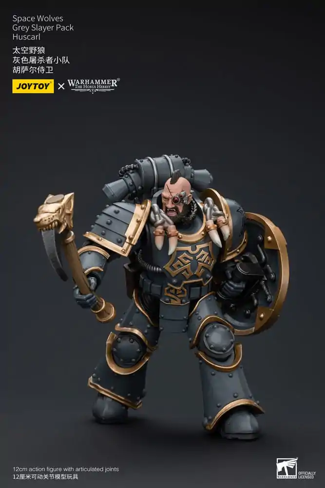 Warhammer The Horus Heresy 1/18 Space Wolves Grey Slayer Pack Huscarl akciófigura 12 cm termékfotó