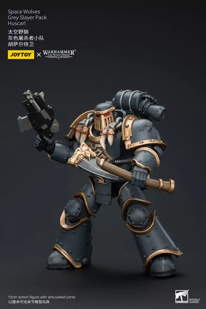 Warhammer The Horus Heresy 1/18 Space Wolves Grey Slayer Pack Huscarl akciófigura 12 cm termékfotó