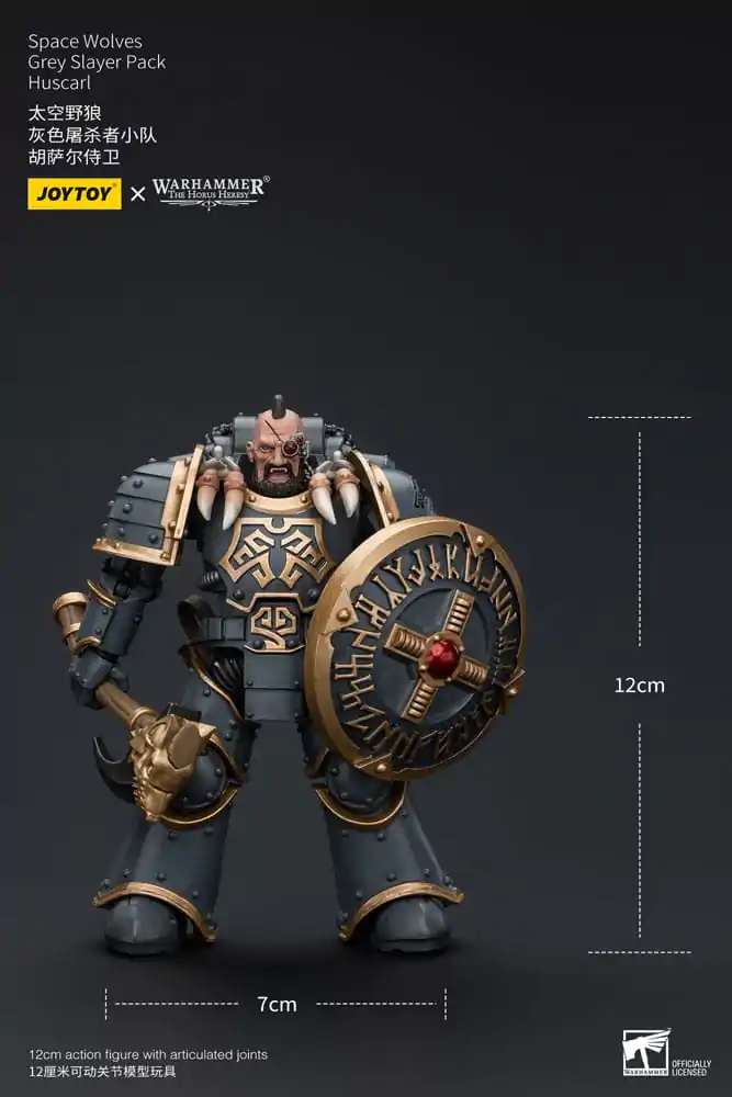 Warhammer The Horus Heresy 1/18 Space Wolves Grey Slayer Pack Huscarl akciófigura 12 cm termékfotó