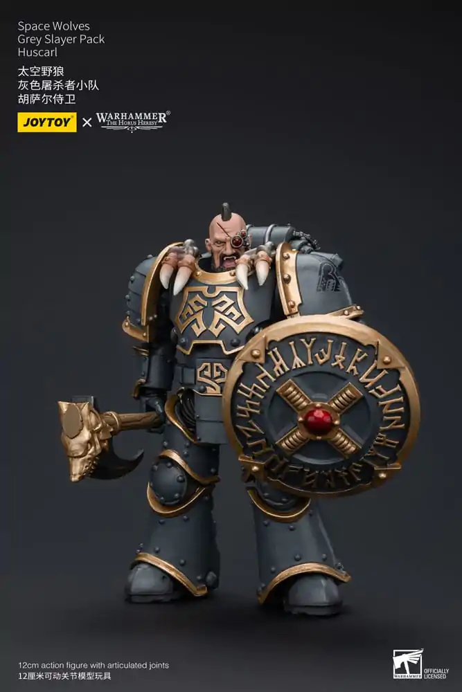 Warhammer The Horus Heresy 1/18 Space Wolves Grey Slayer Pack Huscarl akciófigura 12 cm termékfotó