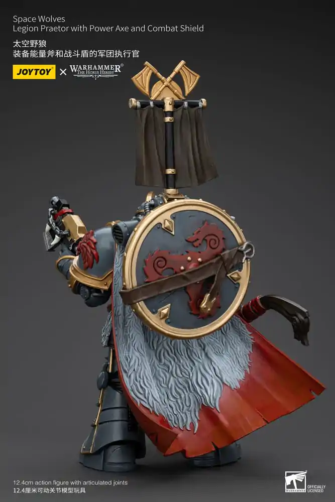 Warhammer The Horus Heresy 1/18 Space Wolves Legion Praetor with Power Axe and Combat Shield akciófigura 12 cm termékfotó