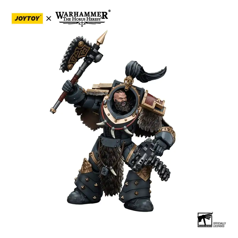 Warhammer The Horus Heresy 1/18 Space Wolves Varagyr Wolf Guard Squad Varagyr Thegn akciófigura 12 cm termékfotó