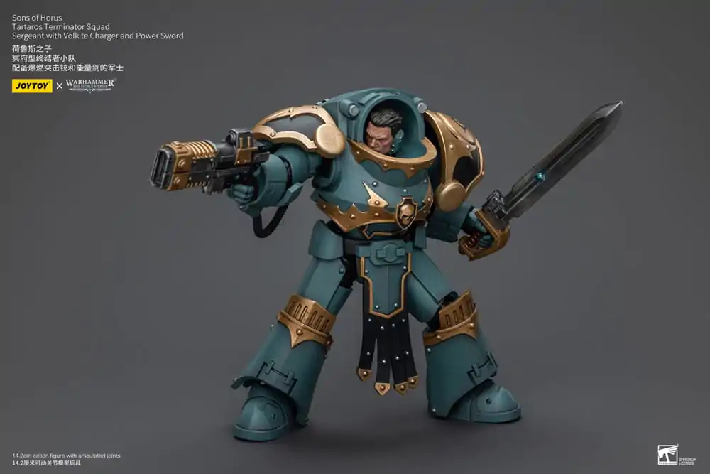 Warhammer The Horus Heresy 1/18 Tartaros Terminator Squad Sergeant With Volkite Charger And Power Sword akciófigura 12 cm termékfotó