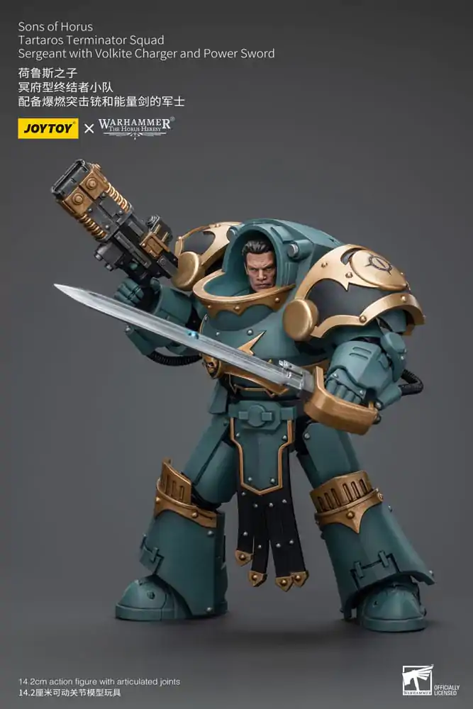 Warhammer The Horus Heresy 1/18 Tartaros Terminator Squad Sergeant With Volkite Charger And Power Sword akciófigura 12 cm termékfotó