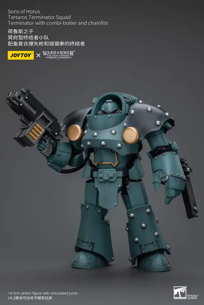 Warhammer The Horus Heresy 1/18 Tartaros Terminator Squad Terminator With Combi-Bolter And Chainfist akciófigura 12 cm termékfotó