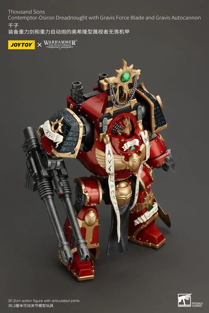 Warhammer The Horus Heresy 1/18 Thousand Sons Contemptor-Osiron Dreadnought with Gravis Force Blade And Gravis Autocannon akciófigura 30 cm termékfotó