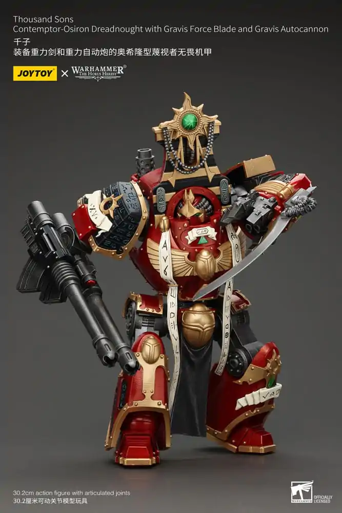 Warhammer The Horus Heresy 1/18 Thousand Sons Contemptor-Osiron Dreadnought with Gravis Force Blade And Gravis Autocannon akciófigura 30 cm termékfotó