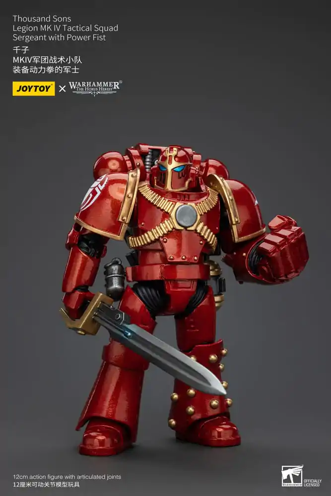 Warhammer The Horus Heresy 1/18 Thousand Sons Legion MK IV Tactical Squad Sergeant with Power Fist akciófigura 12 cm termékfotó