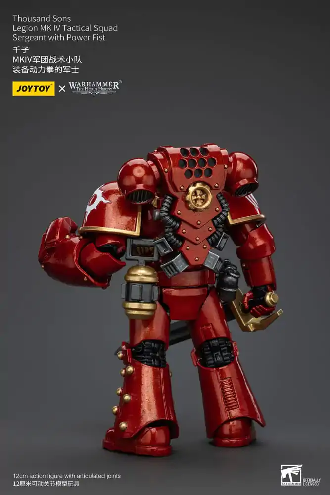 Warhammer The Horus Heresy 1/18 Thousand Sons Legion MK IV Tactical Squad Sergeant with Power Fist akciófigura 12 cm termékfotó