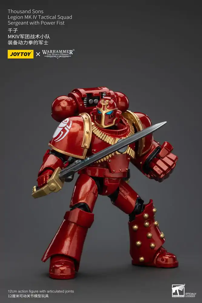 Warhammer The Horus Heresy 1/18 Thousand Sons Legion MK IV Tactical Squad Sergeant with Power Fist akciófigura 12 cm termékfotó