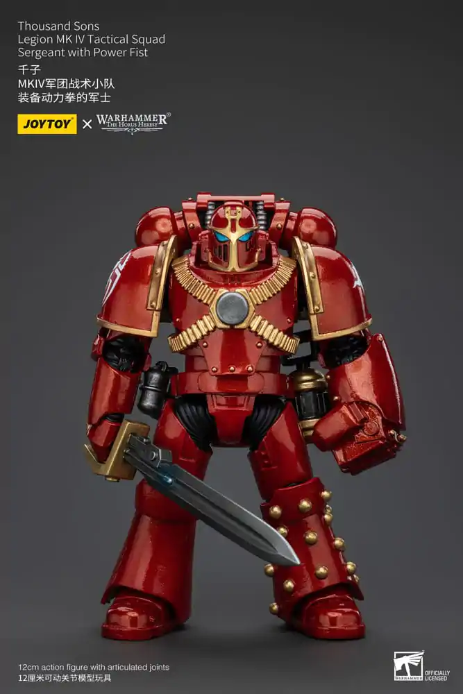 Warhammer The Horus Heresy 1/18 Thousand Sons Legion MK IV Tactical Squad Sergeant with Power Fist akciófigura 12 cm termékfotó