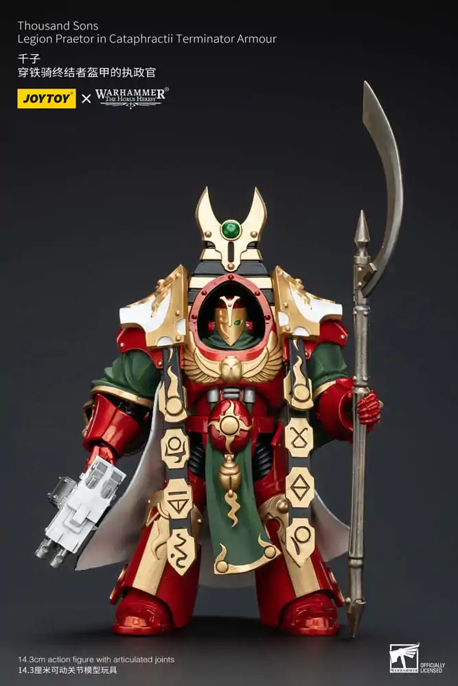 Warhammer The Horus Heresy 1/18 Thousand sons Legion Praetor in Cataphractii Terminator Armour akciófigura 12 cm termékfotó