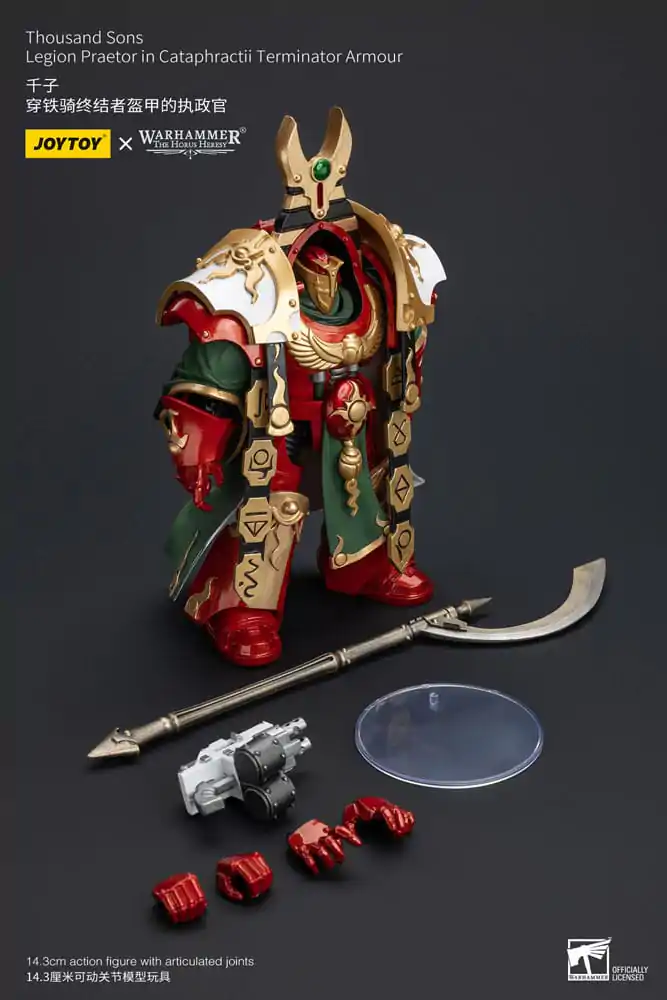 Warhammer The Horus Heresy 1/18 Thousand sons Legion Praetor in Cataphractii Terminator Armour akciófigura 12 cm termékfotó