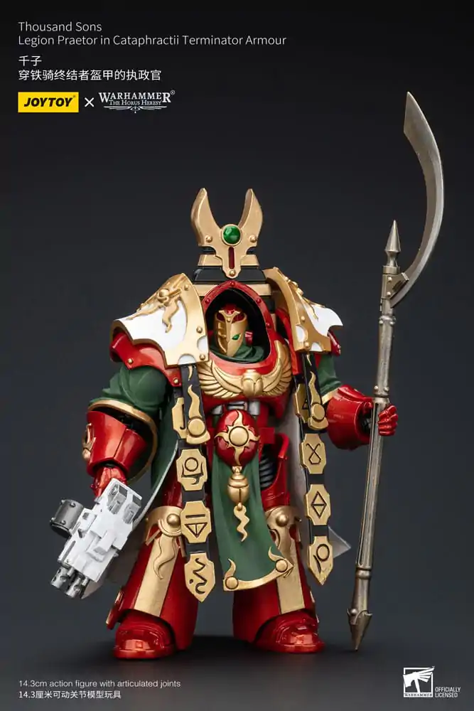 Warhammer The Horus Heresy 1/18 Thousand sons Legion Praetor in Cataphractii Terminator Armour akciófigura 12 cm termékfotó