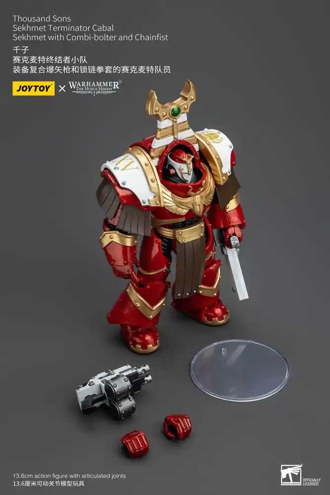 Warhammer The Horus Heresy 1/18 Thousand Sons Sekhmet Terminator Cabal Sekhmet with Combi-Bolter and Chainfist akciófigura 14 cm termékfotó