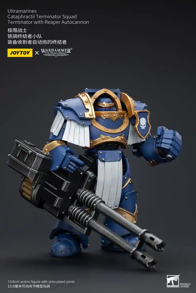 Warhammer The Horus Heresy 1/18 Uitramarines Cataphractii Terminator Squad Terminator with Reaper Autocannon akciófigura 14 cm termékfotó