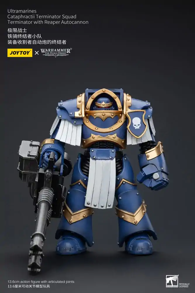 Warhammer The Horus Heresy 1/18 Uitramarines Cataphractii Terminator Squad Terminator with Reaper Autocannon akciófigura 14 cm termékfotó
