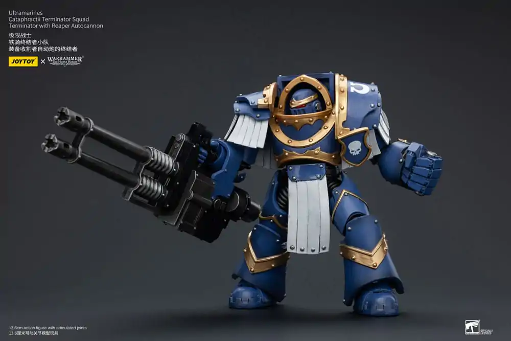 Warhammer The Horus Heresy 1/18 Uitramarines Cataphractii Terminator Squad Terminator with Reaper Autocannon akciófigura 14 cm termékfotó