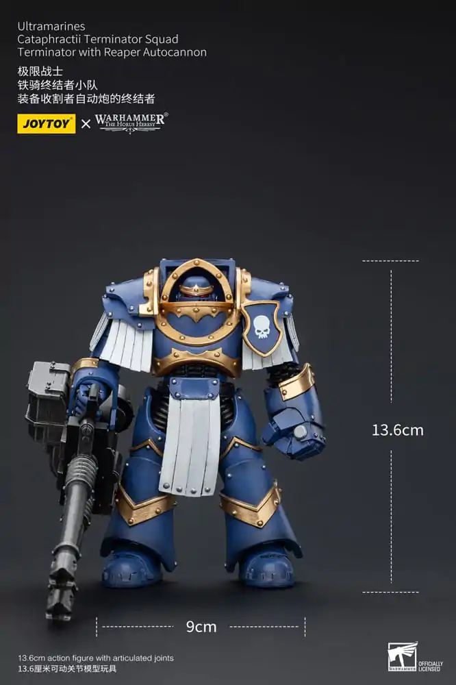 Warhammer The Horus Heresy 1/18 Uitramarines Cataphractii Terminator Squad Terminator with Reaper Autocannon akciófigura 14 cm termékfotó
