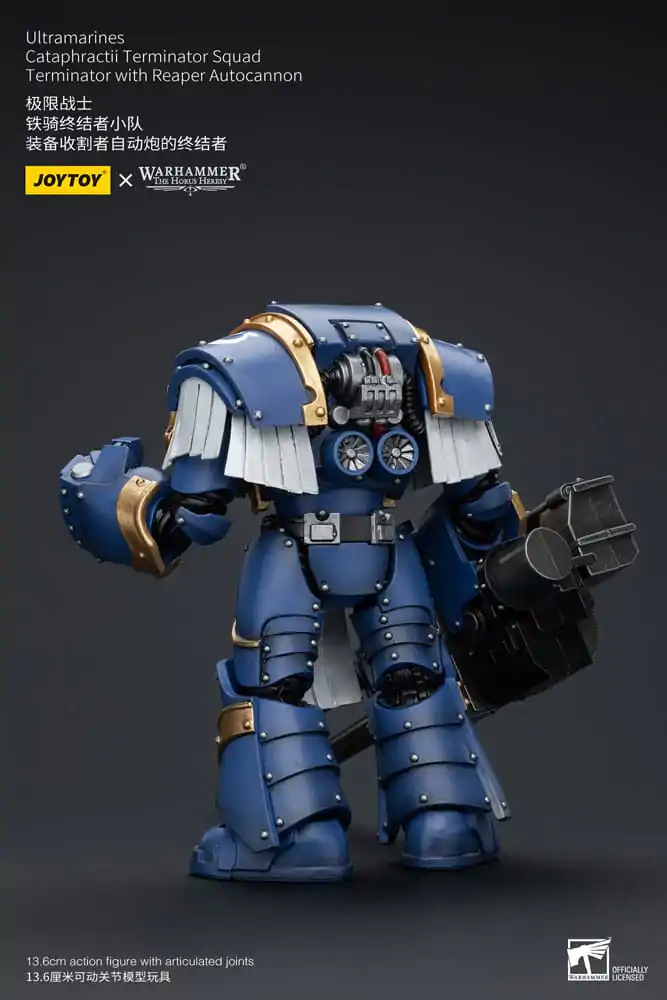 Warhammer The Horus Heresy 1/18 Uitramarines Cataphractii Terminator Squad Terminator with Reaper Autocannon akciófigura 14 cm termékfotó