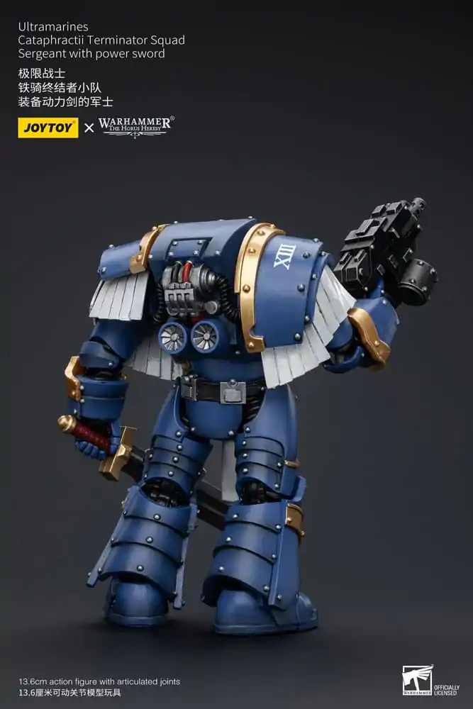 Warhammer The Horus Heresy 1/18 Ultramarines Cataphractii Terminator Squad Sergeant with Power Sword akciófigura 14 cm termékfotó